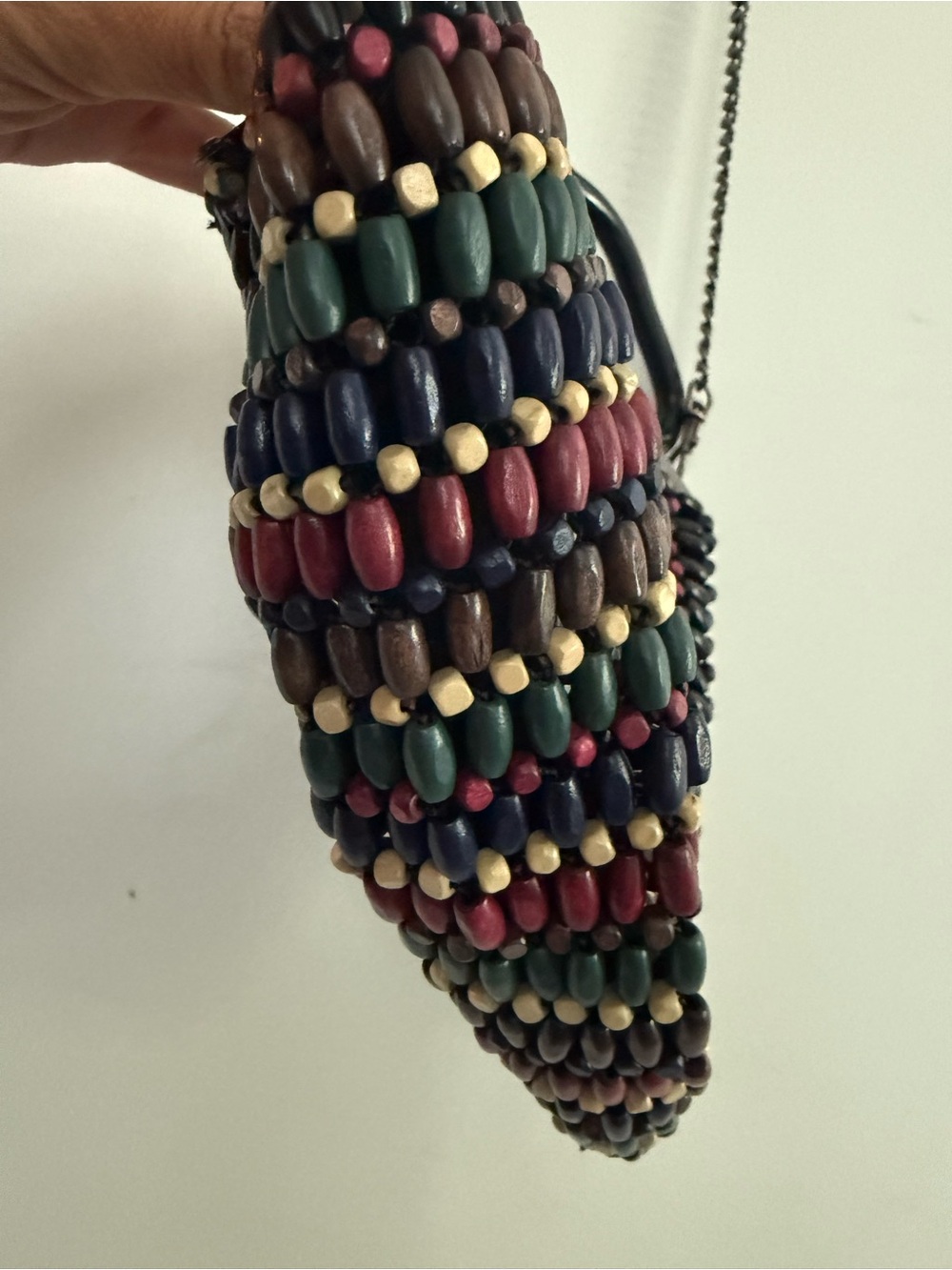 Patricia Nash Almarza Small Forest Bead Wood Clutch/Shoulder Bag - Picture 5 of 8